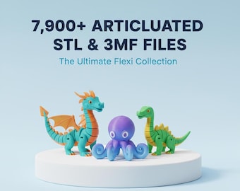 7900+ FLEXI ANIMAL STL & 3MF budle - commerical use