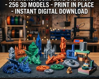 Pack STL complet de l'atelier - 256 modèles 3D - Impression sur place - Téléchargement numérique instantané