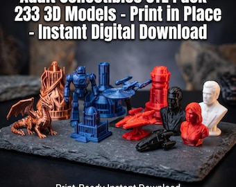 Lot 3D pour adultes - 233 modèles 3D - Impression sur place - Téléchargement numérique instantané