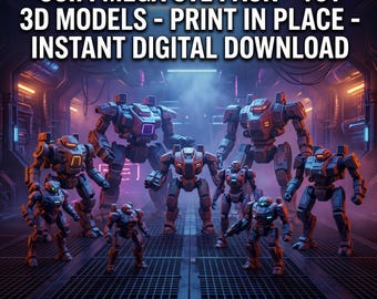 Scifi Mega STL Pack - 161 modèles 3D - Impression sur place - Téléchargement numérique instantané