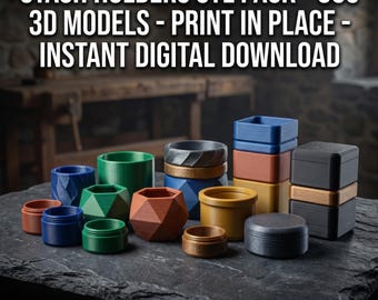 Pack STL de supports de cachette - 369 modèles 3D - Impression sur place - Téléchargement numérique instantané