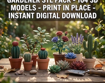 Pack STL jardinier - 104 modèles 3D - impression sur place - téléchargement numérique instantané