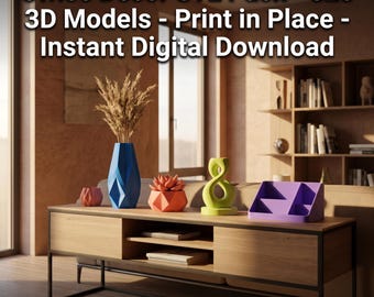 Lot 3D imprimable pour le bureau et la maison – Plus de 300 modèles : organiseurs, lampes, boîtes, crochets