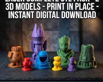 Pack STL complet laser - 2 modèles 3D - Impression sur place - Téléchargement numérique instantané