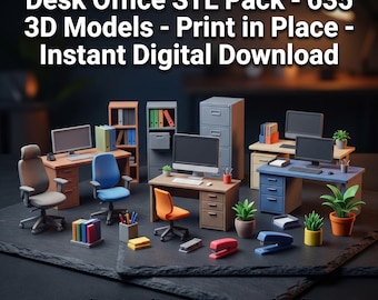 Pack STL pour bureau - Collection d'organisateurs de bureau imprimables en 3D