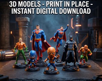 Super-héros Mega STL Pack - 169 modèles 3D - Impression sur place - Téléchargement numérique instantané