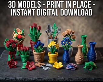 Pack STL Florists Choice - 730 modèles 3D - Impression sur place - Téléchargement numérique instantané