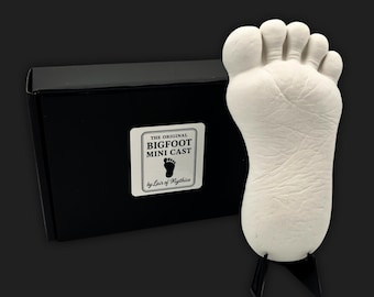 Bigfoot Footprint Mini Cast 5.5” Sasquatch Track Cryptid Collectible Bigfoot Gift