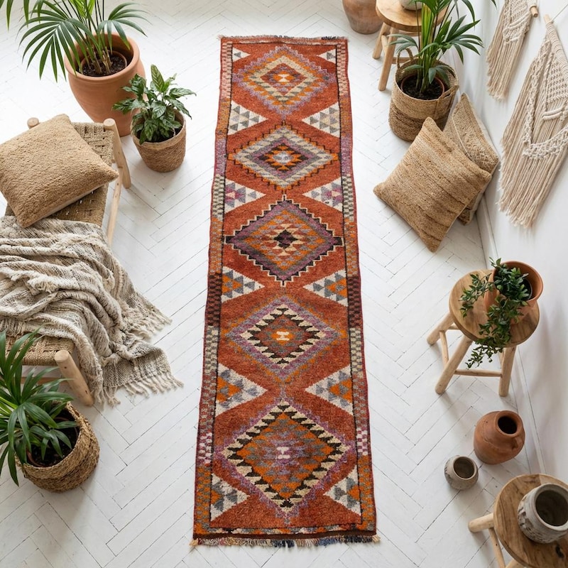 Rust Red Southwestern Rug - Etsy