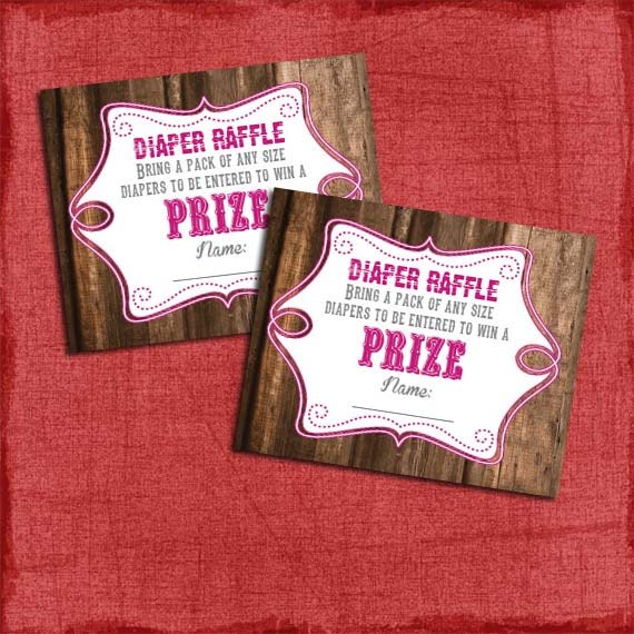 printable rustic baby shower diaper raffle tickets matches etsy