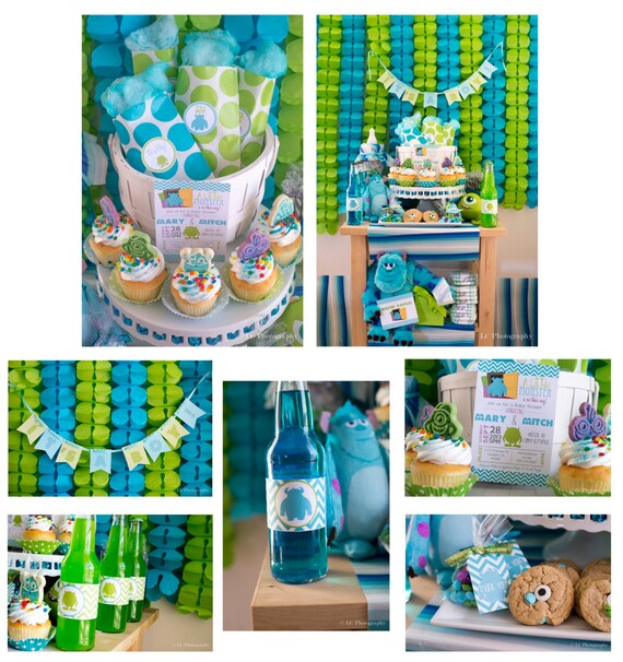 Printable Monsters Inc Inspired Baby Shower Party Package Diy