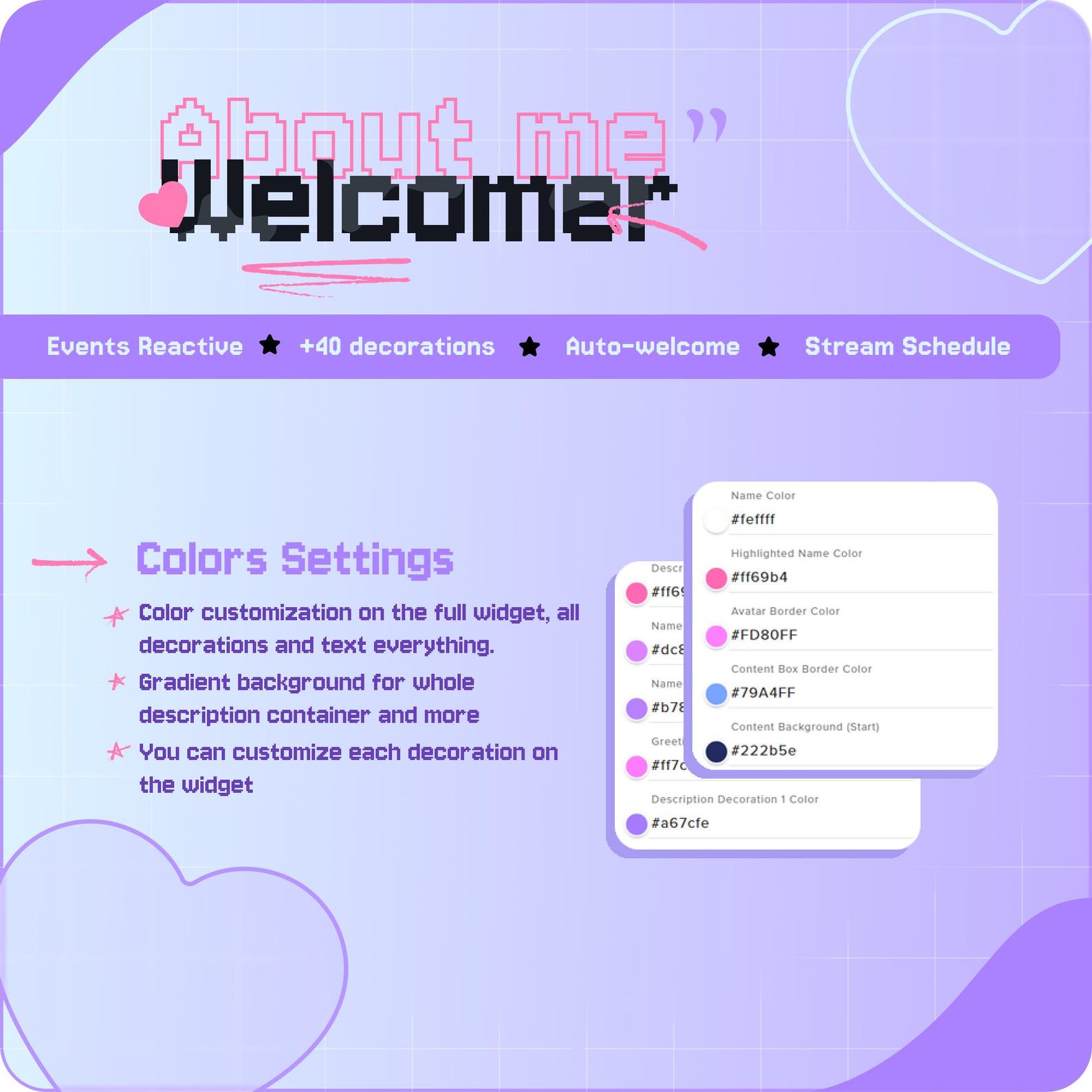 Me Widget About Me Welcomer Widget for Streamelements | Event-reactive Popup ...