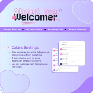 Widget de bienvenue « À propos de moi » pour StreamElements | Popup réactif aux événements | Déclenchement automatique + commande de chat | Twitch et OBS image 3