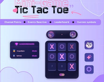 Tic Tac Toe Widget for StreamElements | OBS • Twitch Channel Points Mini-Game | Play with chat