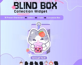 Twitch Blind Box Widget | Kawaii Cat Unboxing Game for StreamElements • OBS | Chat Collect & Trade