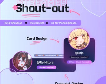 Streamer Shout-out Widget for StreamElements | Auto & Manual Twitch Shoutout overlay → OBS