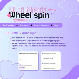 Spin The Wheel Widget for StreamElements • Auto-Wheel Spin • Manual spins • Role Limited • OBS & Twitch image 4