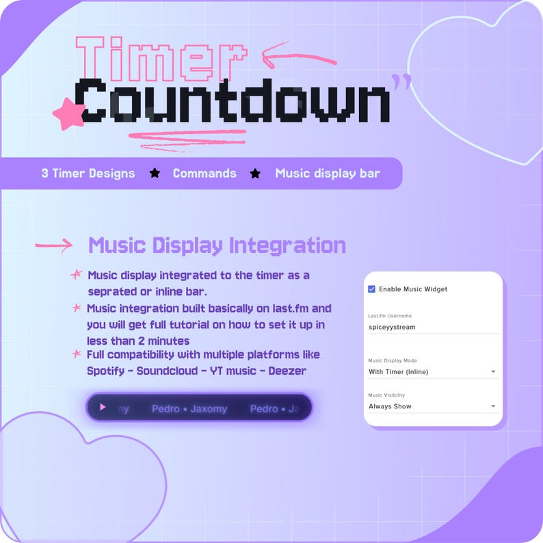 Kawaii Countdown Timer Widget for Streamelements | Twitch Overlay for ...