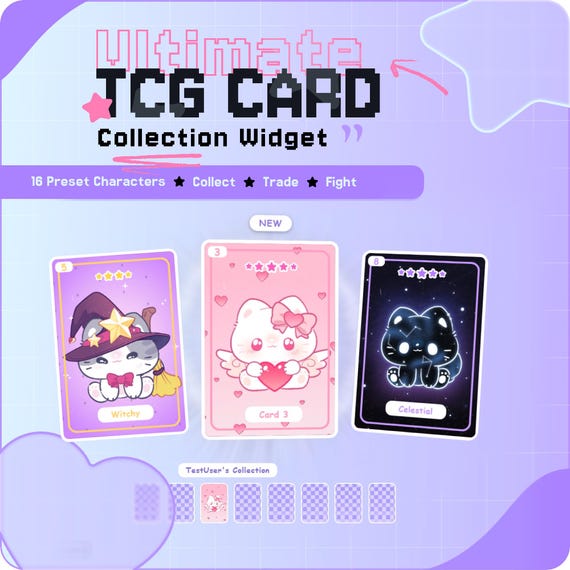 Ultimate TCG Card Chat Game For StreamElements | Collect, Trade & Fight | Blind Box • Twitch • Youtube