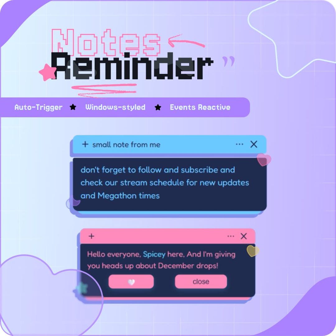 Reminder Notes Widget for Streamelements • Auto-triggered Sticky Notes ...