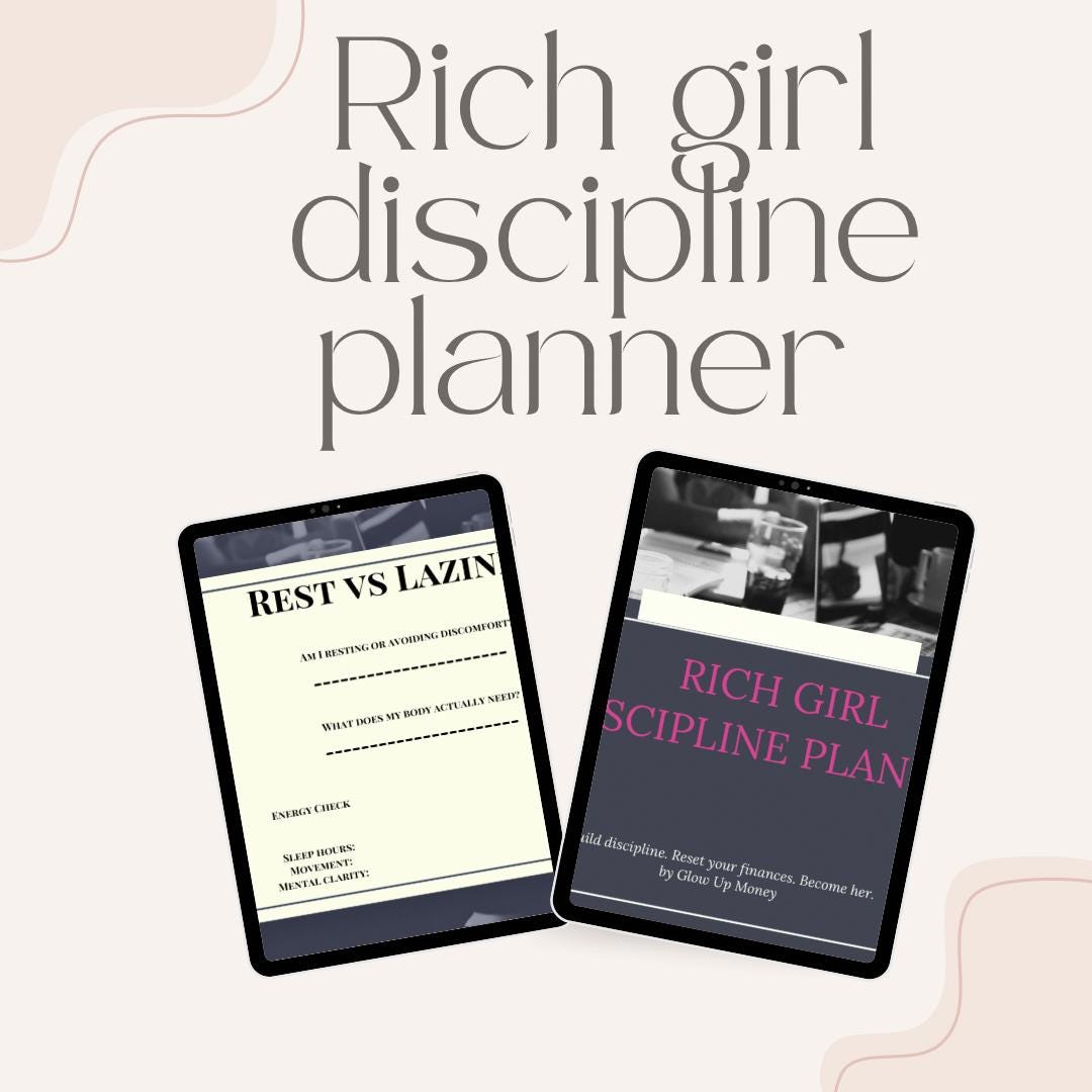 Discipline Planner Rich Girl Discipline Planner Printable PDF | Daily Routine and Habit ...