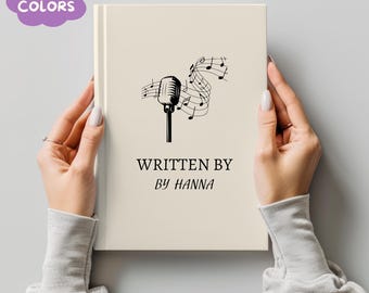 Personalized Lyric Journal, Custom Songwriter Notebook, Musician Song Book, Gift for Guitarists & Singers