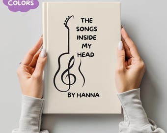 Personalized Lyric Journal, Custom Songwriter Notebook, Musician & Guitar Player Gift, Songwriting Song Book