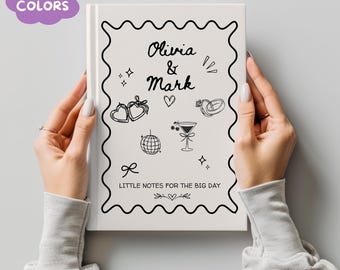 Diario personalizado para planificar la boda, regalo para la futura novia, tapa dura mate.