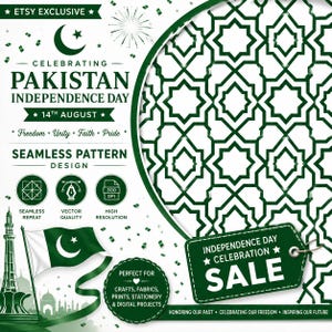 Pakistans dag firande sömlösa mönster.
