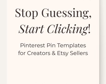 Pinterest Pin Template Canva FREE| Etsy Seller Marketing | Editable Pin Design | Instant Download