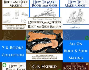 Make An Offer ~ 7 x Rare BOOT and SHOE Pattern Books BUNDLE, Lessons, Patterns and Designs to print out ~ 5 Star Reviews ~ Instant Download