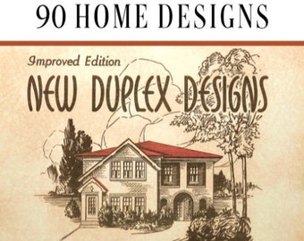 1937 Home Designs A Unique Collection of 90 Architectural Designs Duplexes Summer Cottages Floor Plans Printable Instant Digital Download