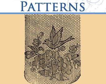 85 DARNED LACE PATTERNS 81 Pages of Pattern Designs Rare Old Book - Printable or Read on Your Tablet Instant Download