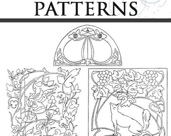 74 Art Nouveau Needlework Patterns Artistic and Practical Embroidery Designs By Liberty Illustrated 36 Pages Printable Instant Download