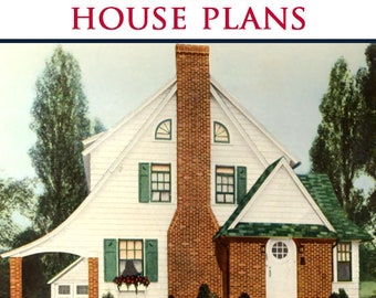 48 AMERICAN 1920s Color HOUSE PLANS House Designs with Front Elevation and Floor Plans 48 Pages Printable Scrapbooking Instant Download