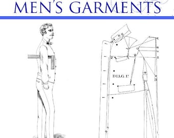 The Art Of CUTTING MENS GARMENTS ~ Design Your Own Victorian Mens Clothes with 20 Diagram Patterns 51 Pages Printable Instant Download