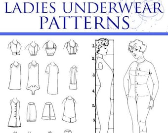 PATRONES DE ROPA INTERIOR VICTORIANA PARA MUJERES ~ Diseña tu propio patrón de vestuario teatral para modistas ~ Reseñas 64 páginas Descarga instantánea imprimible