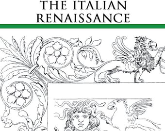 ORNAMENTAL Details Of The ITALIAN RENAISSANCE Rare Design Book 109 pages Printable illustrations or Read on Your Tablet Instant Download