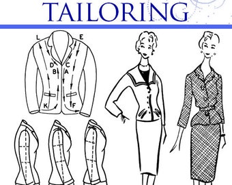 A HANDBOOK For HOME TAILORING Create 1960's Tailor Made Garments at Home with This 187 Pages Illustrated Tutorial Printable Instant Download