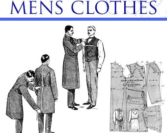 The Practical Guide To CUTTING MENS CLOTHES 1900s - Shirts - Undergarments - Aprons - Collars - Cuffs - Patterns Printable Instant Download