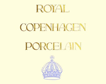 ROYAL COPENHAGEN Porcelain From 1779 Rare ILLUSTRATED Reference Book For Collectors 318 Pages Read on Your iPad or Tablet Instant Download