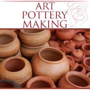 Learn ART POTTERY MAKING An Illustrated Text Book For Artists and Teachers Pressing Glazing Firing 68 pages Printable Instant Download