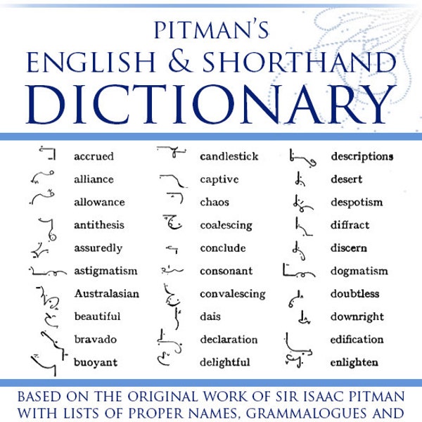 Shorthand Dictionary Etsy