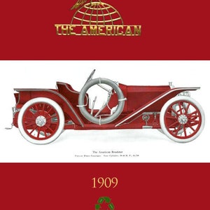 RARE 1909 American Motor Car Company Catalog For - The AMERICAN Seven Models Pictures Plus Specifications and Prices 16 pgs Instant Download