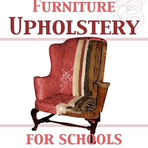 TAPICERÍA DE MUEBLES PARA ESCUELAS Libro tutorial ilustrado raro Aprenda usted mismo cómo tapizar 64 páginas Descarga instantánea imprimible
