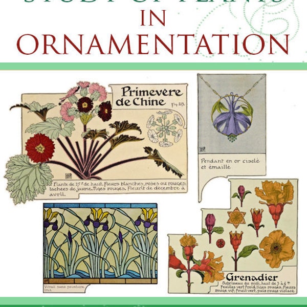 French Edition ~ Study of Plants in Art Nouveau Ornamentation 329pgs Printable illustrations Scrapbooking Collage Instant Download ~ Review