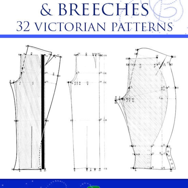 32 viktorianische HERREN NÄHMUSTER von Entwerfen und Schneiden von Herrenhosen und -hosen Entwerfen Sie Ihre eigenen 102 Seiten zum Ausdrucken Sofort Download
