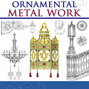 150 GEORGIAN Examples Of ORNAMENTAL METALWORK Forge Work Blacksmith Royalty Free Scrapbook Images Printable 51pages Instant Digital Download