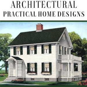 1920's Practical Home Designs Plan Book with 112 American Architecture House Designs + Home Floor Plans Printable Pdf Book Instant Download