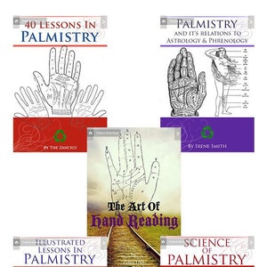 New Collection of 5 x Rare Victorian PALMISTRY ASTROLOGY PHRENOLOGY Books Lessons in Numerology Hand Reading Printable Instant Download